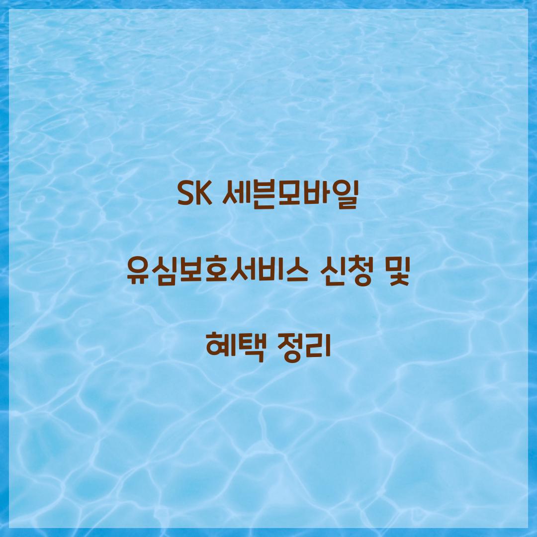 SK 세븐모바일 유심보호서비스