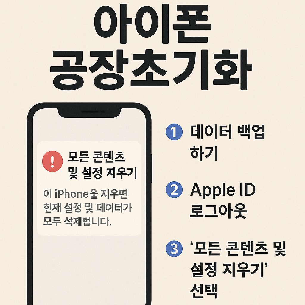 아이폰 공장초기화