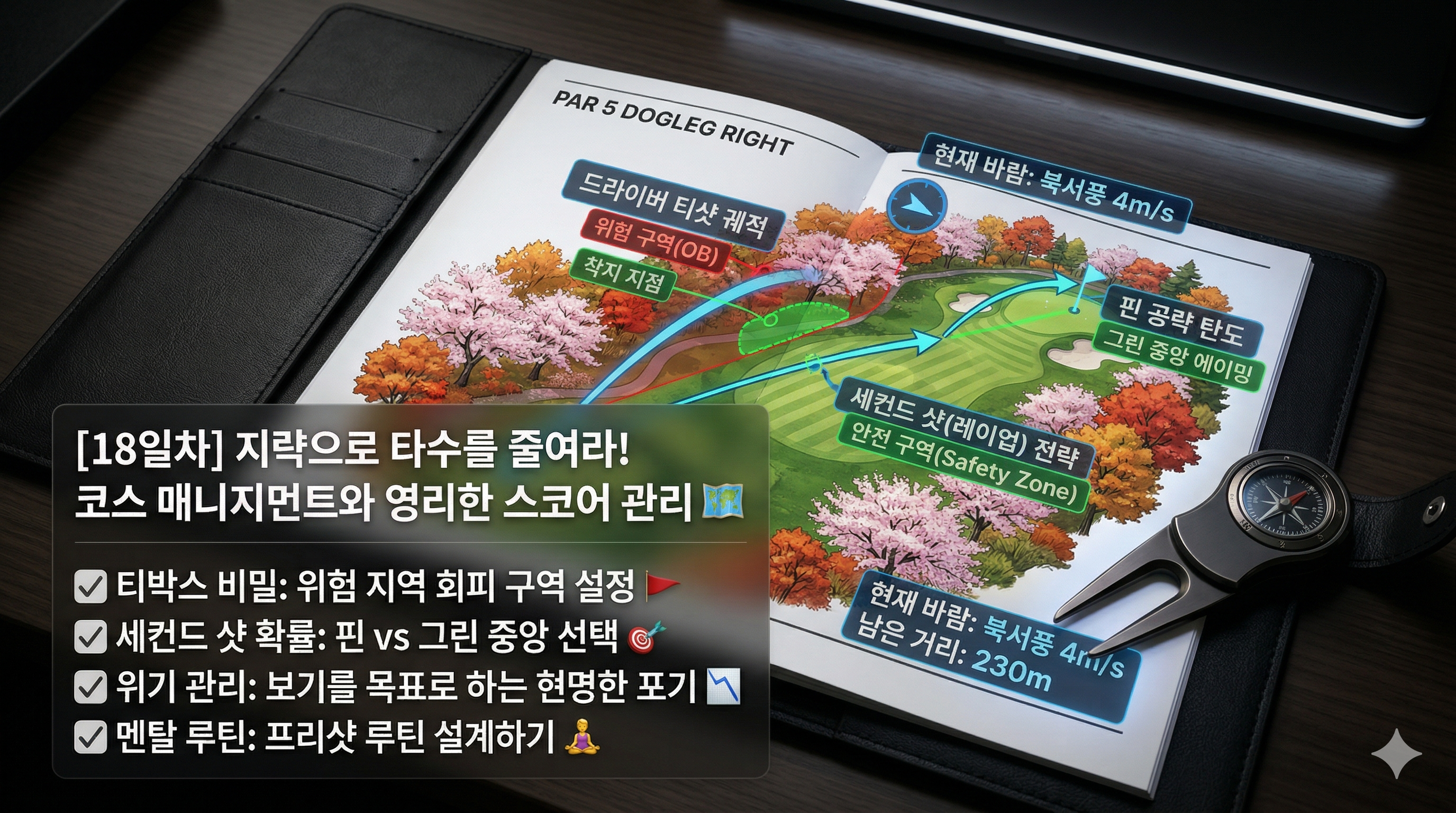 지략으로 타수를 줄여라!
코스 매니지먼트와 영리한 스코어 관리