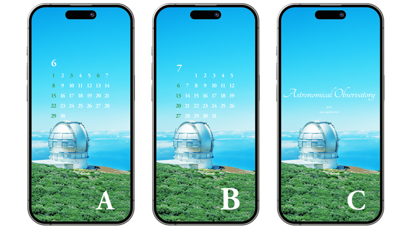 01 푸른하늘과 천문대 ABC - 2025년6월 아이폰배경화면