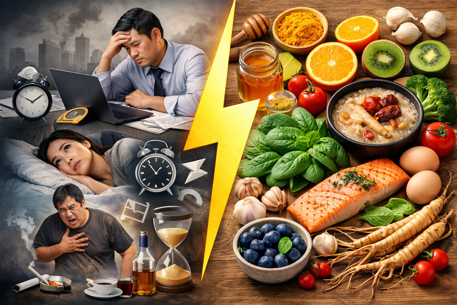 체력 저하를 부르는 음식과 피로 회복에 도움되는 식습관