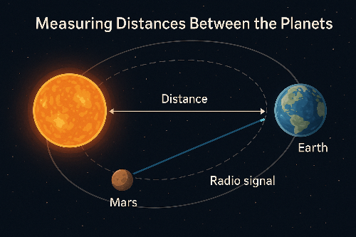 행성 간 거리 측정 이미지 사진