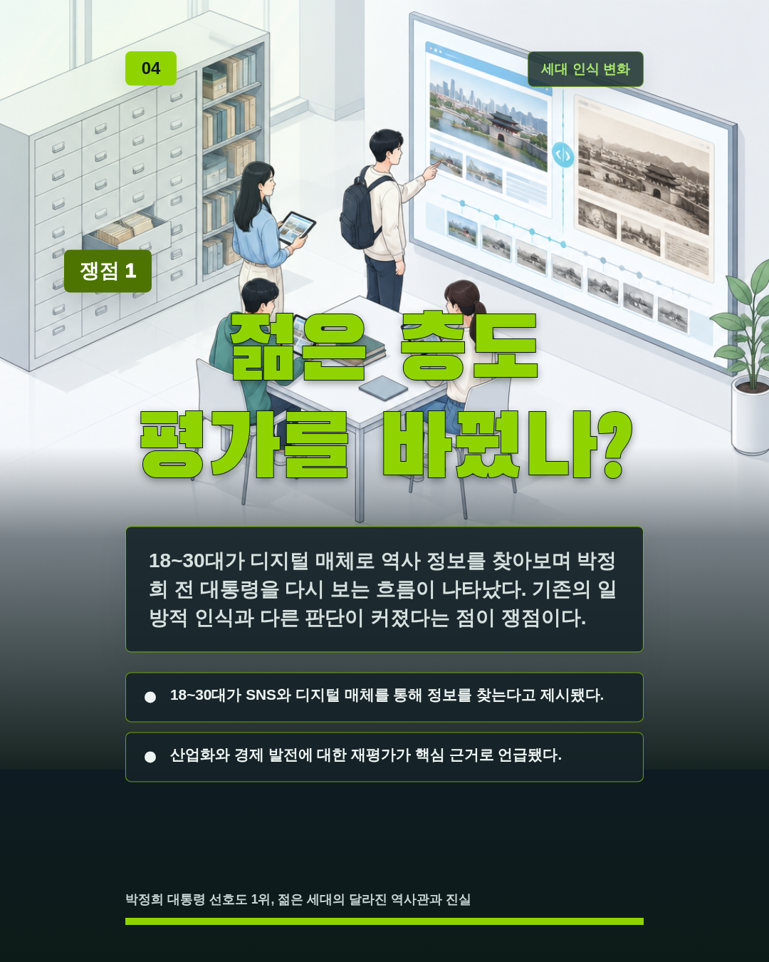 젊은 층도 평가를 바꿨나?