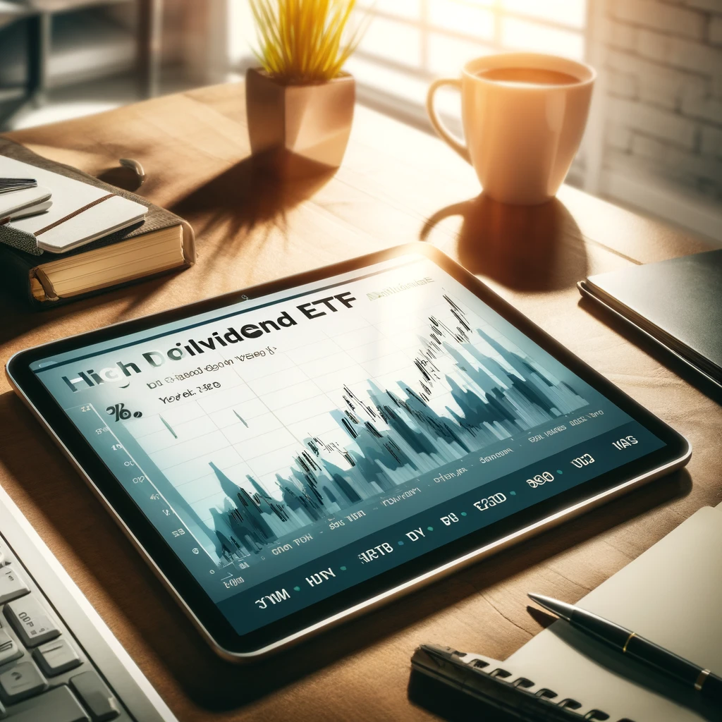 고배당 ETF 트랜드 테블릿 이미지