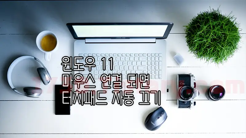 윈도우 11 노트북 마우스 연결 되면 터치패드 자동으로 끄기