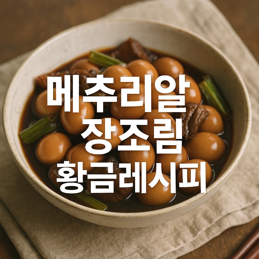 메추리알 장조림 황금레시피