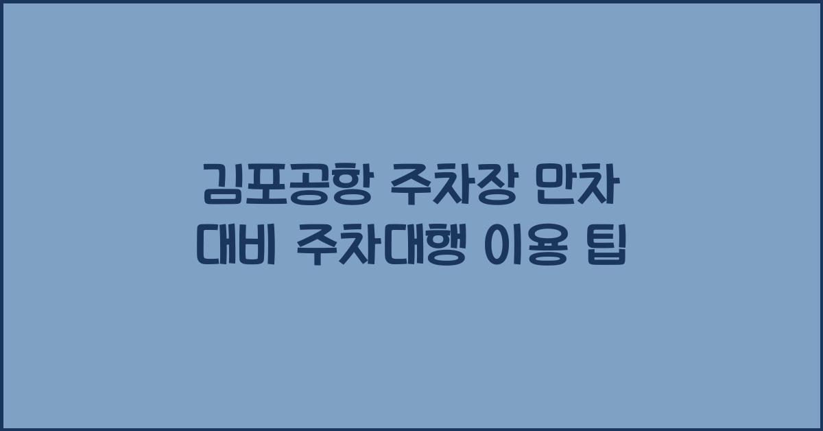 김포공항 주차장 만차