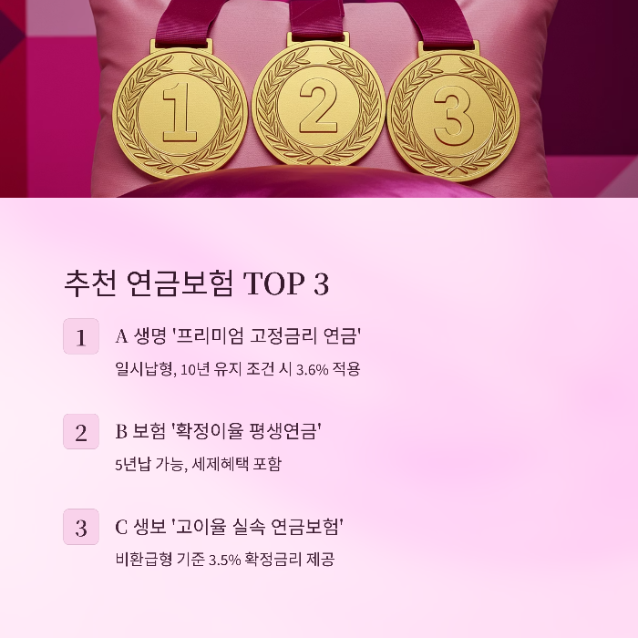 연금보험 추천 확정금리