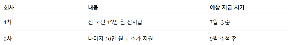 전국민 민생회복지원금 25만원