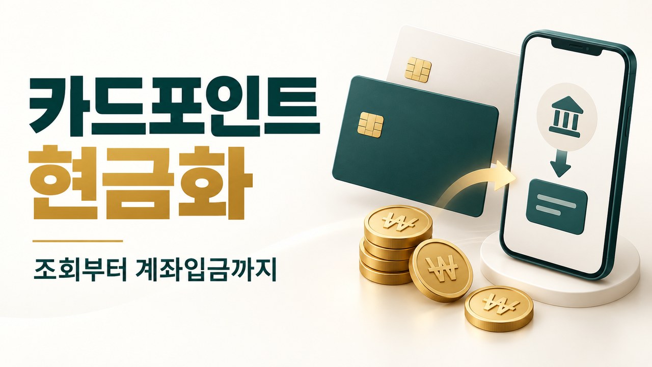 카드포인트 현금화 방법 ❘ 통합조회&middot;계좌입금&middot;입금 지연 확인
