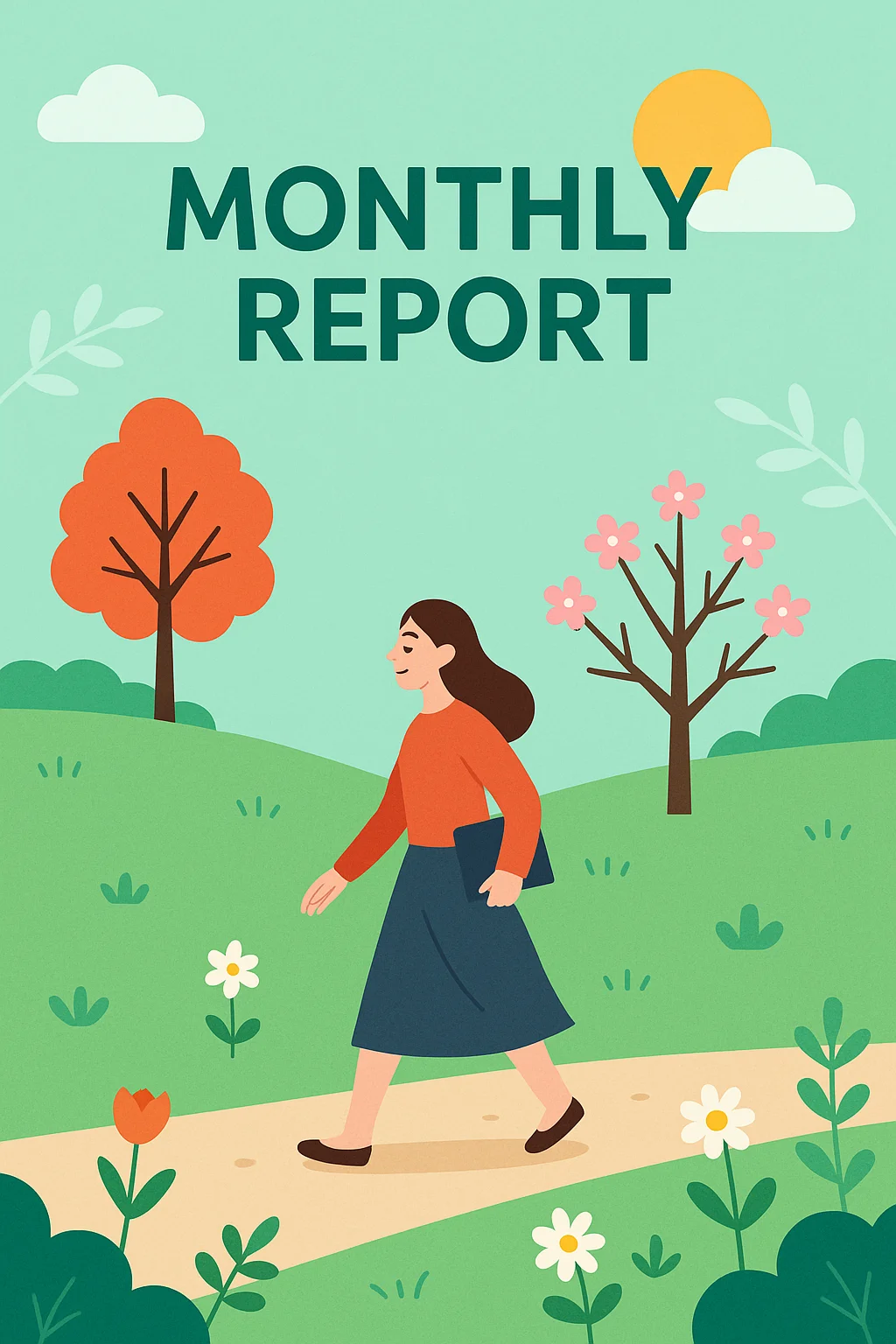 중간결산 보고서 디자인, 그래픽 배경, AI 이미지 프롬프트