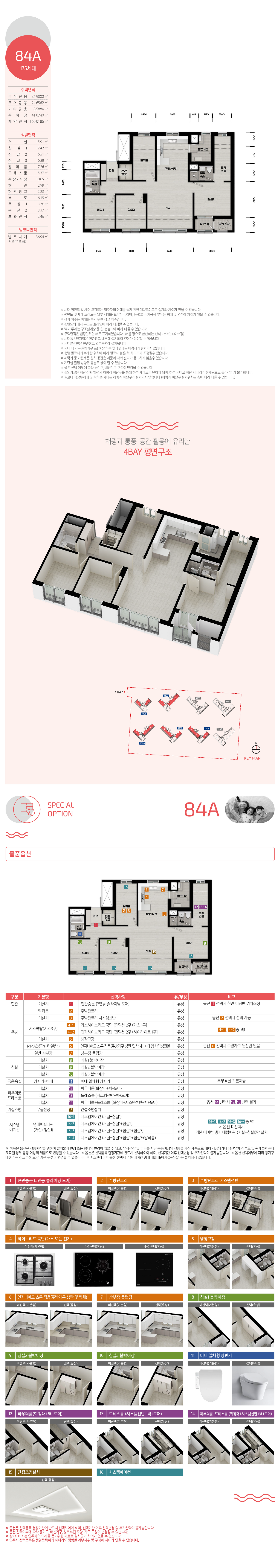 영종하늘도시 A33블록 LH안단테 - 84A 평면도