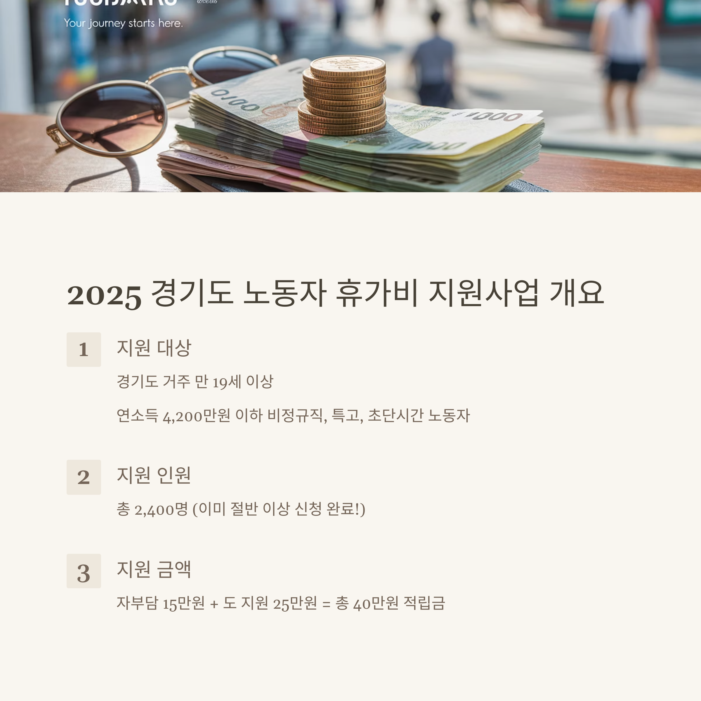 2025년 경기도 휴가비 지원