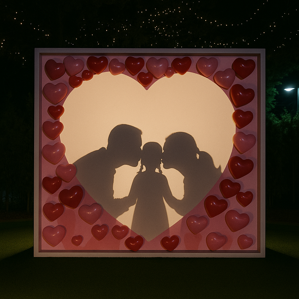 SNS 인증샷 포인트 (화목한 가족의 볼뽀뽀_그림자)