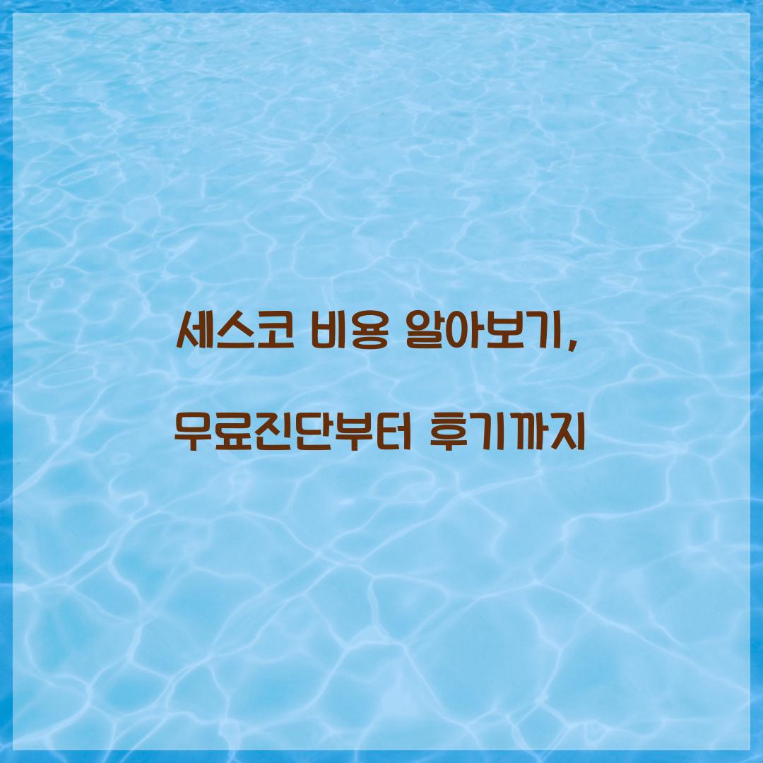 세스코 비용