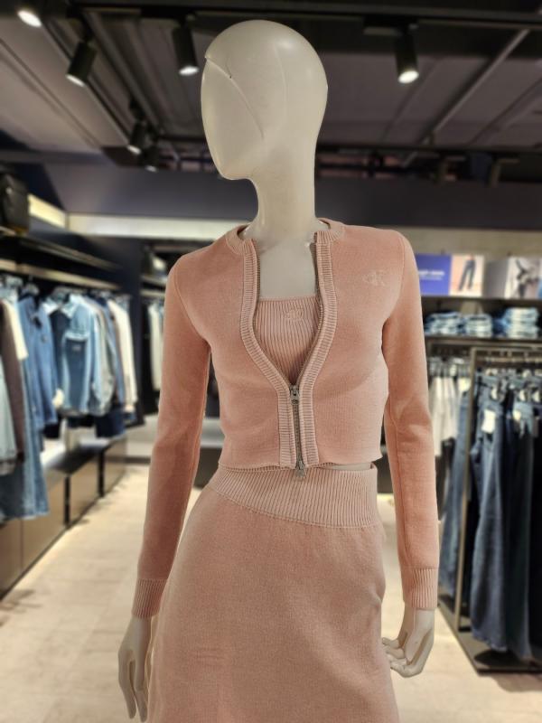 Calvin Klein Jeans 캘빈클라인 여성 프리미엄 투인원 AOP 가디건 J222944