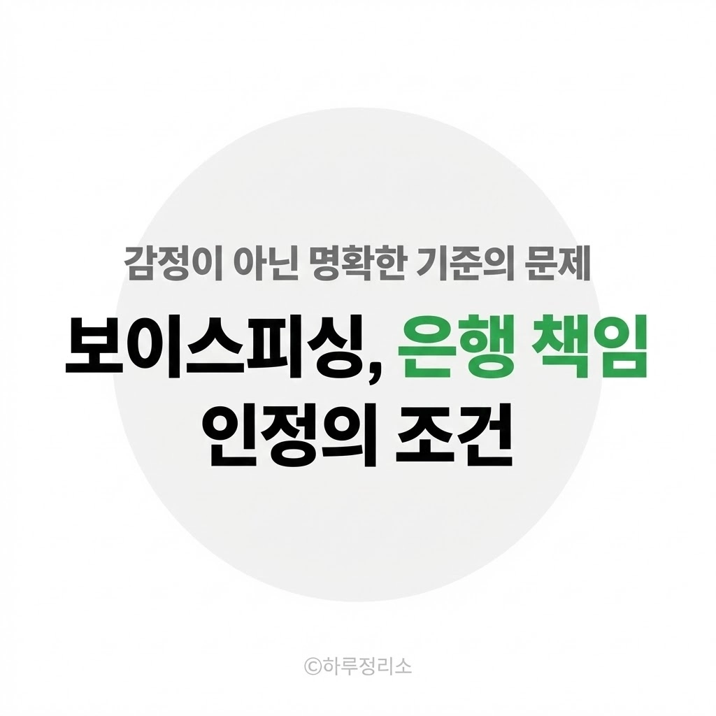 보이스피싱 피해에서 은행 책임이 인정되는 기준은 무엇일까