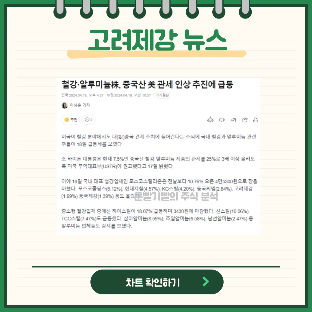 고려제강 뉴스