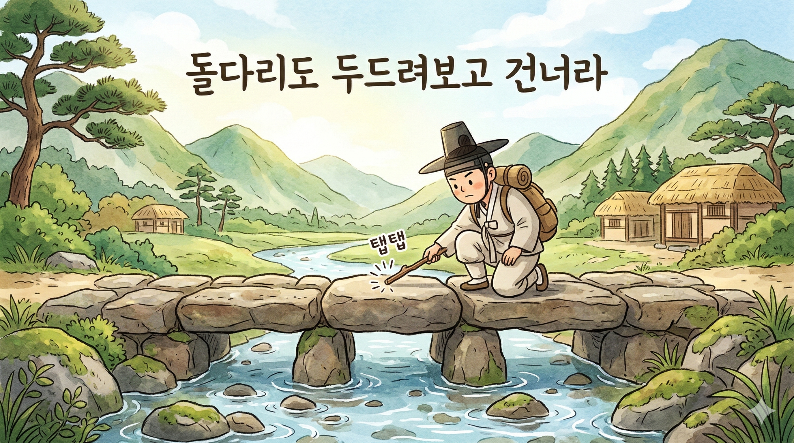 돌 다리도 두드려보고 건너라