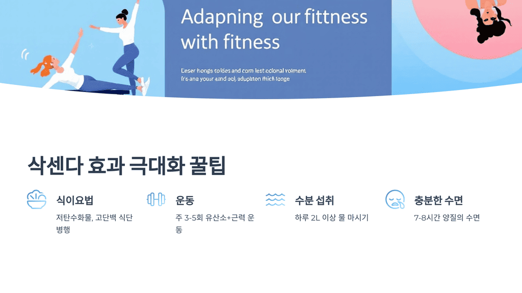 삭센다 효과 극대화 꿀팁