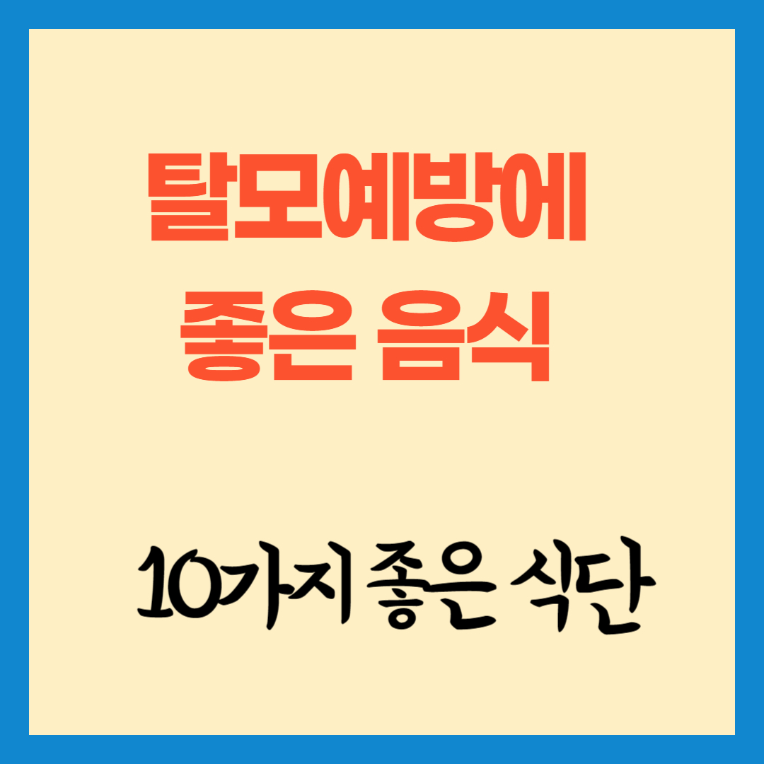 탈모 예방에 좋은 음식