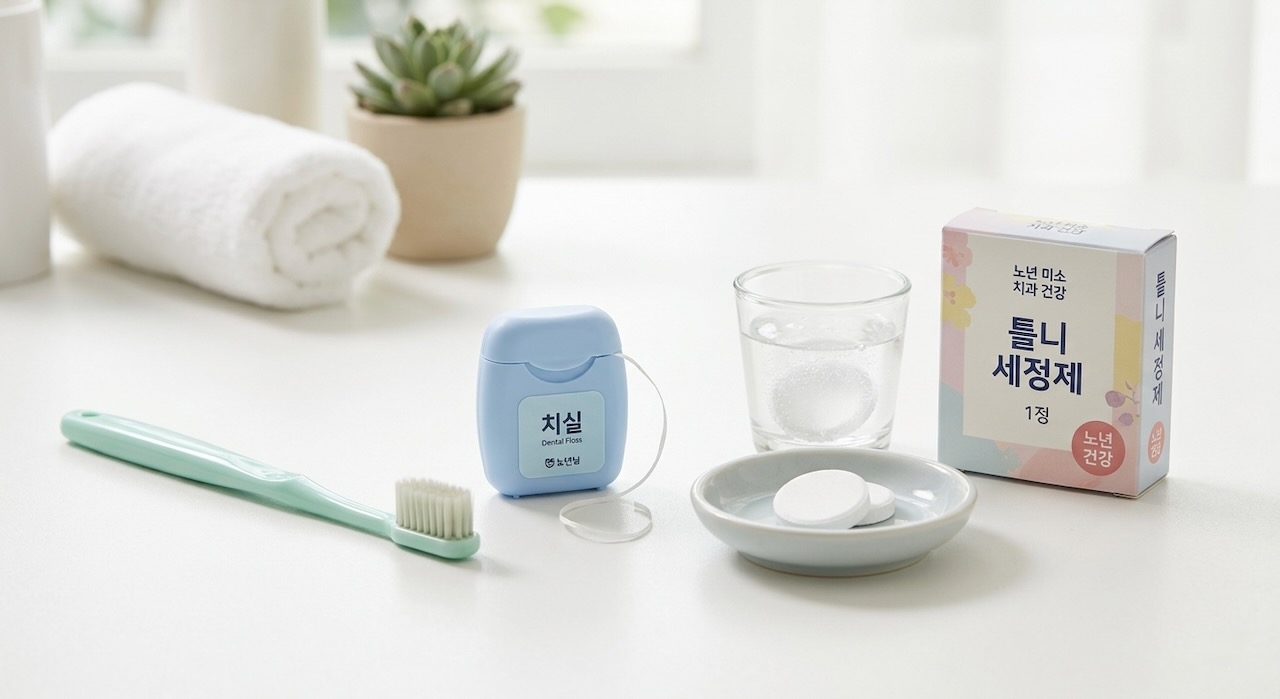 시니어 구강 건강 임플란트 관리법과 틀니 세척 주의점