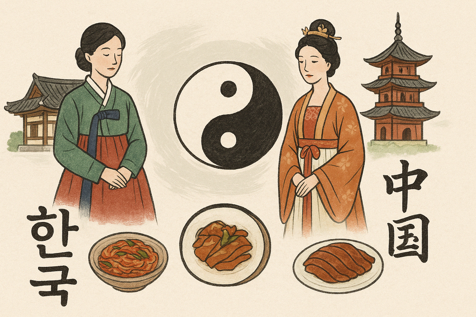 중국 한국 역사왕조 비교