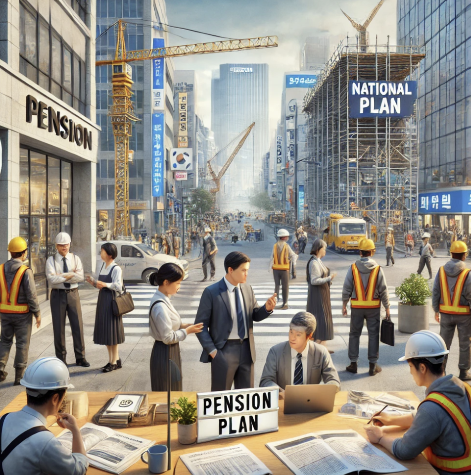 건설 현장에서 협력하는 외국인 근로자들