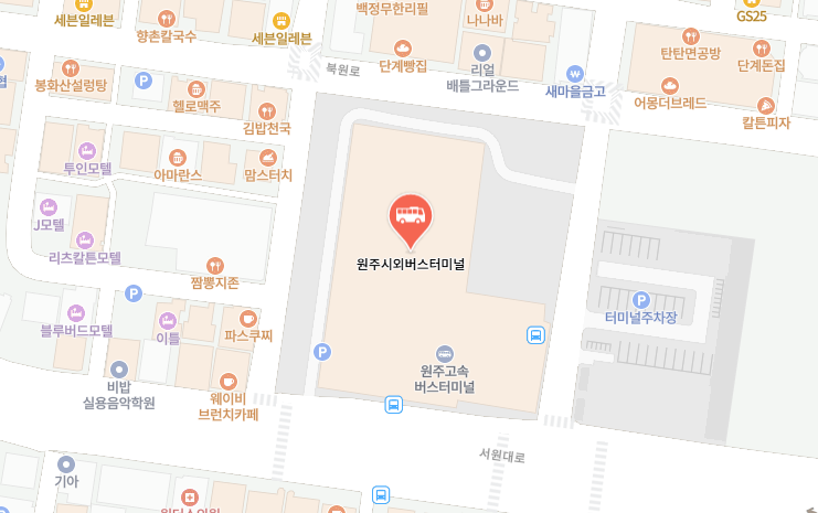 원주시외버스터미널 위치