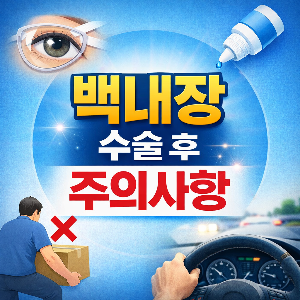 백내장 수술후 주의사항