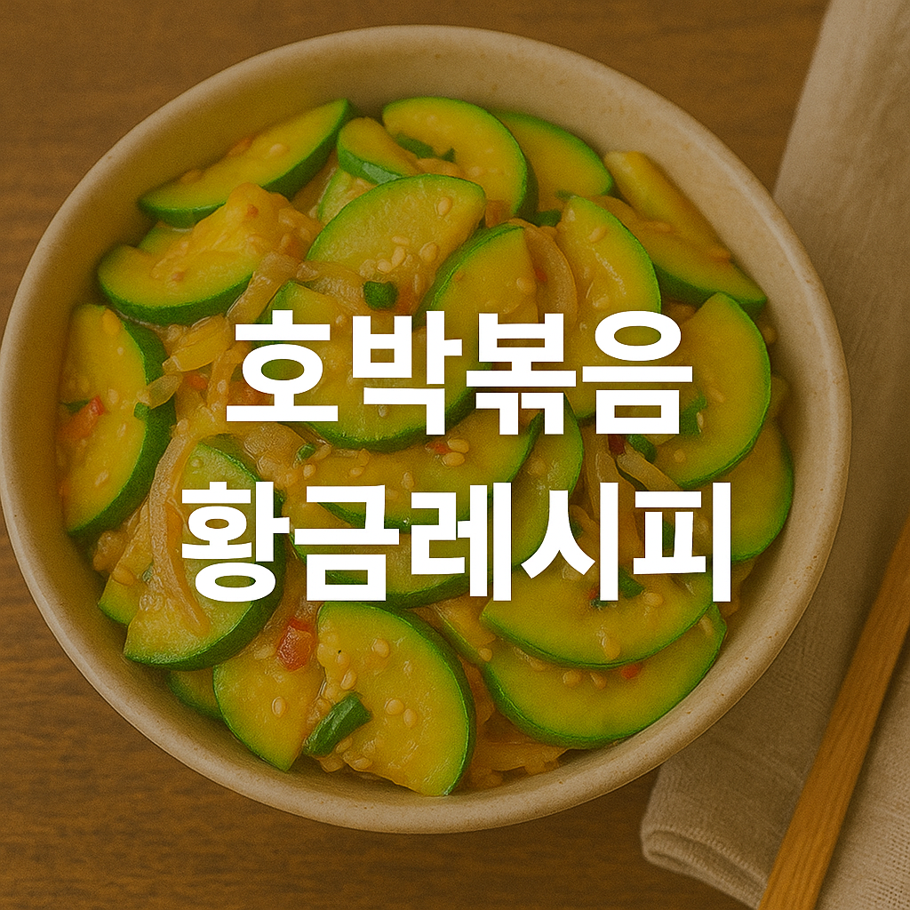 호박볶음 황금레시피