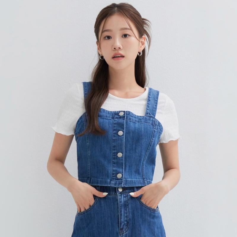 로엠 린넨 데님 뷔스티에 RMBND37RT2