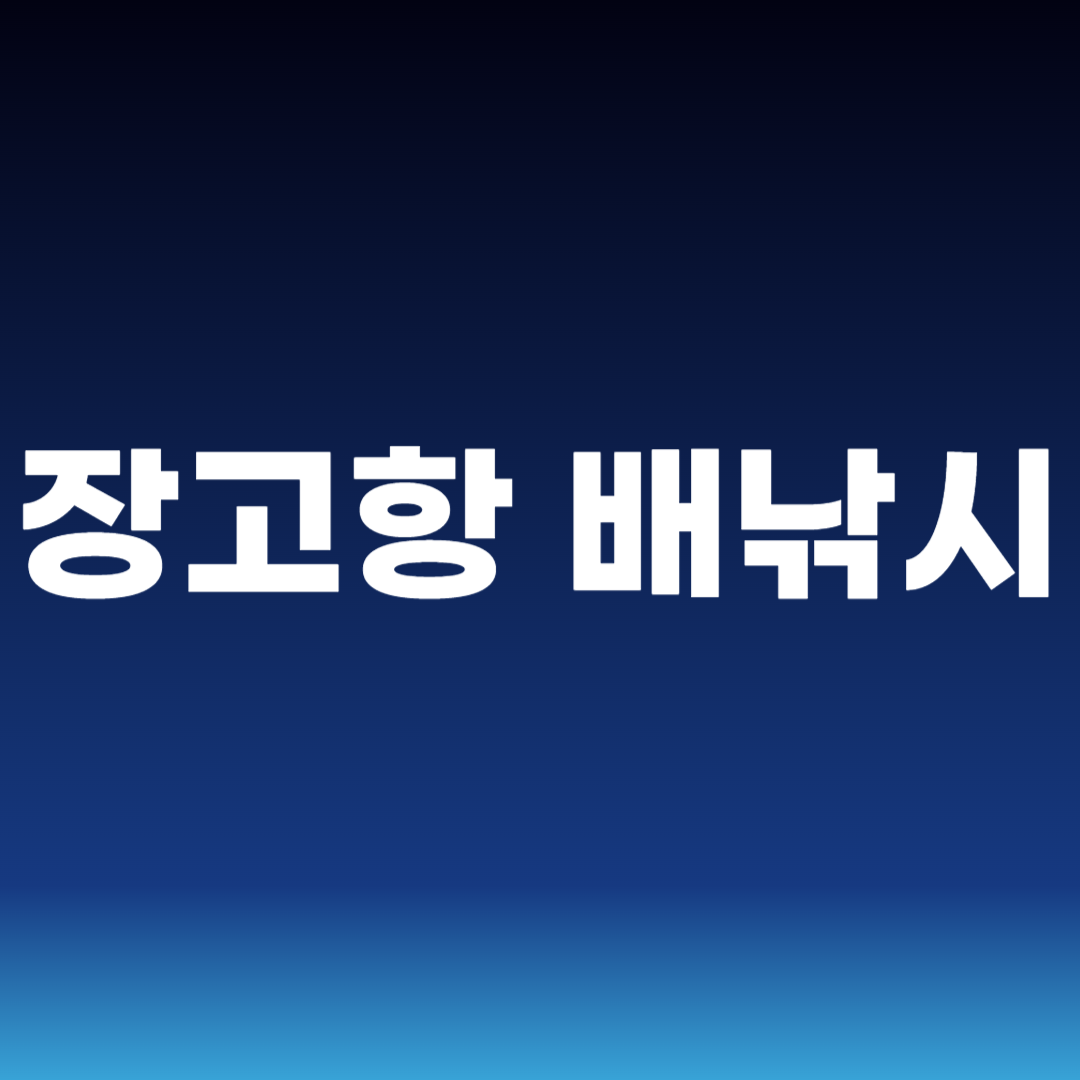 장고항 배낚시