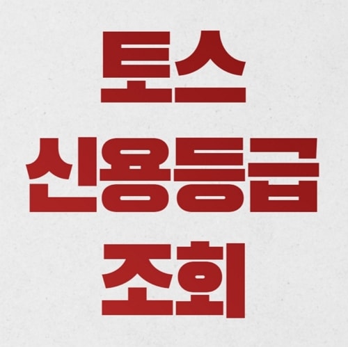 토스 신용등급 조회