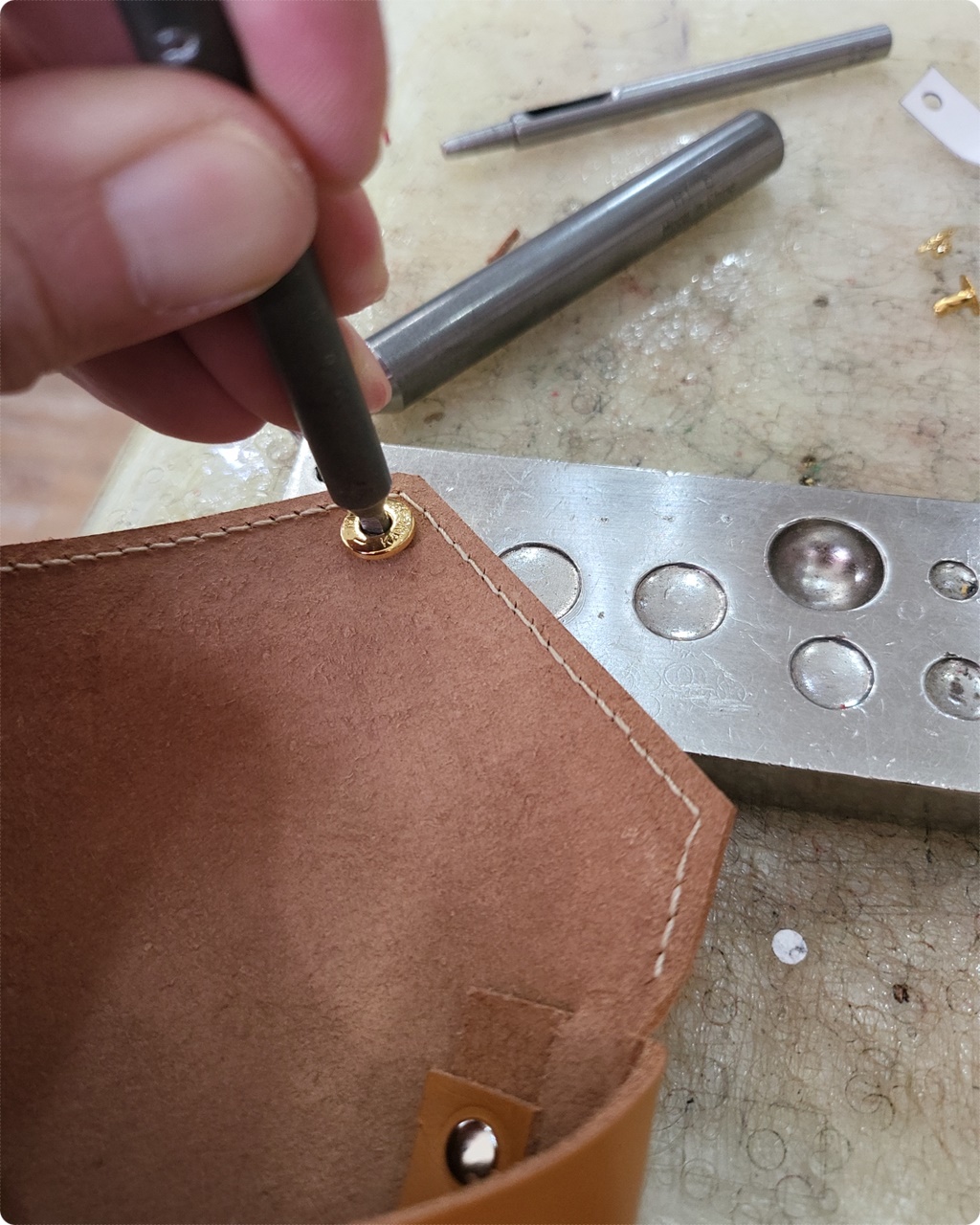 암놈 스프링 도트 달기