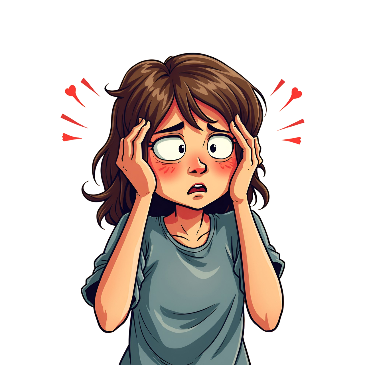 성관계 이후 몸의 변화를 고민하는 20대 여성의 이미지