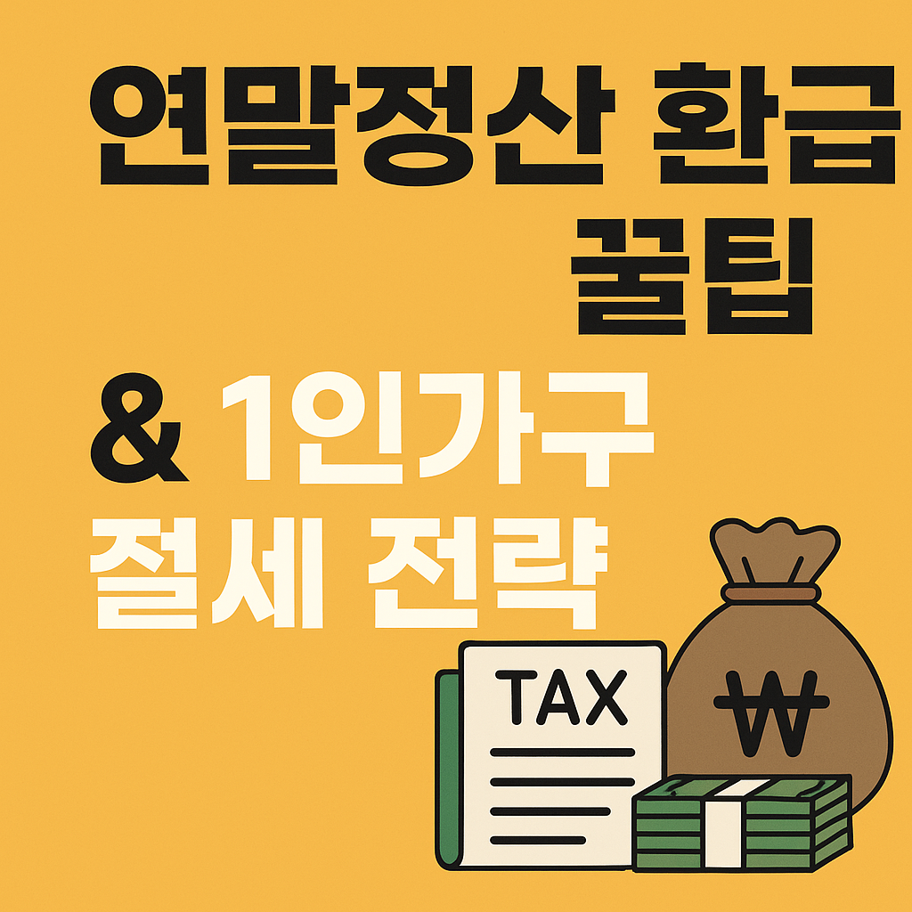 연말정산 환급 꿀팁 & 1인가구 절세 전략 – 제가 해본 경험담 총정리