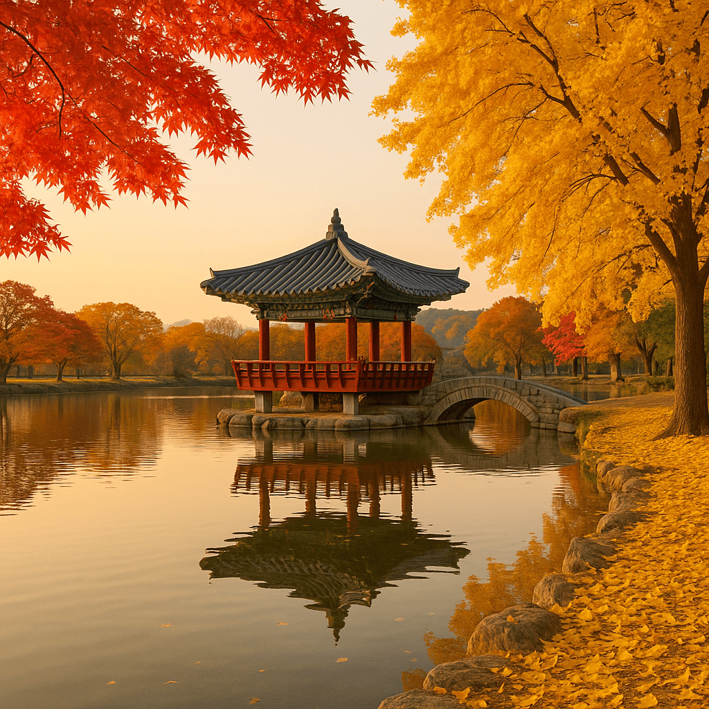 9월 가을빛으로 물든 부여 궁남지, 백제의 역사와 단풍이 어우러진 여행