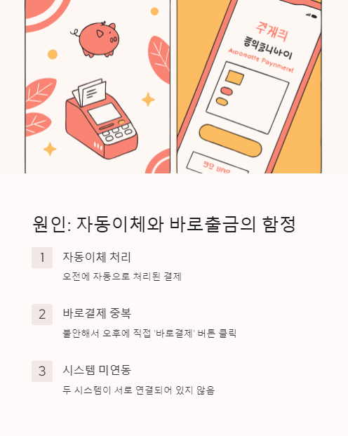 원인은 자동이체와 바로출금의 함정