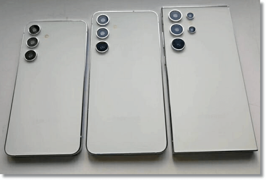 삼성 갤럭시S24 시리즈의 실물 모형 사진이 등장했다. (사진=IT 팁스터 소니 딕슨 엑스 @SonnyDickson)