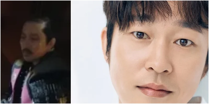 일본 다이묘 복색을 하고 있는 오무라 요시아키 역의 배우 김중희