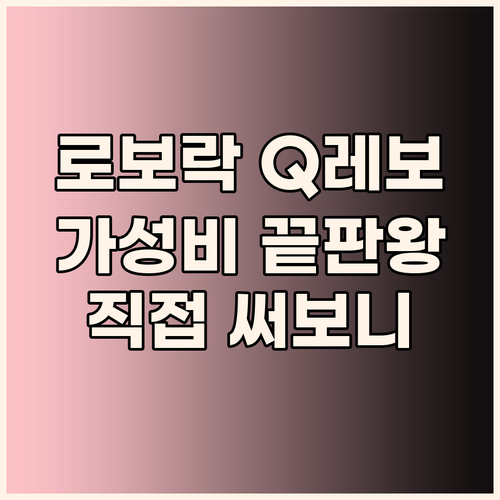 가성비 끝판왕 로보락 Qrevo Ed