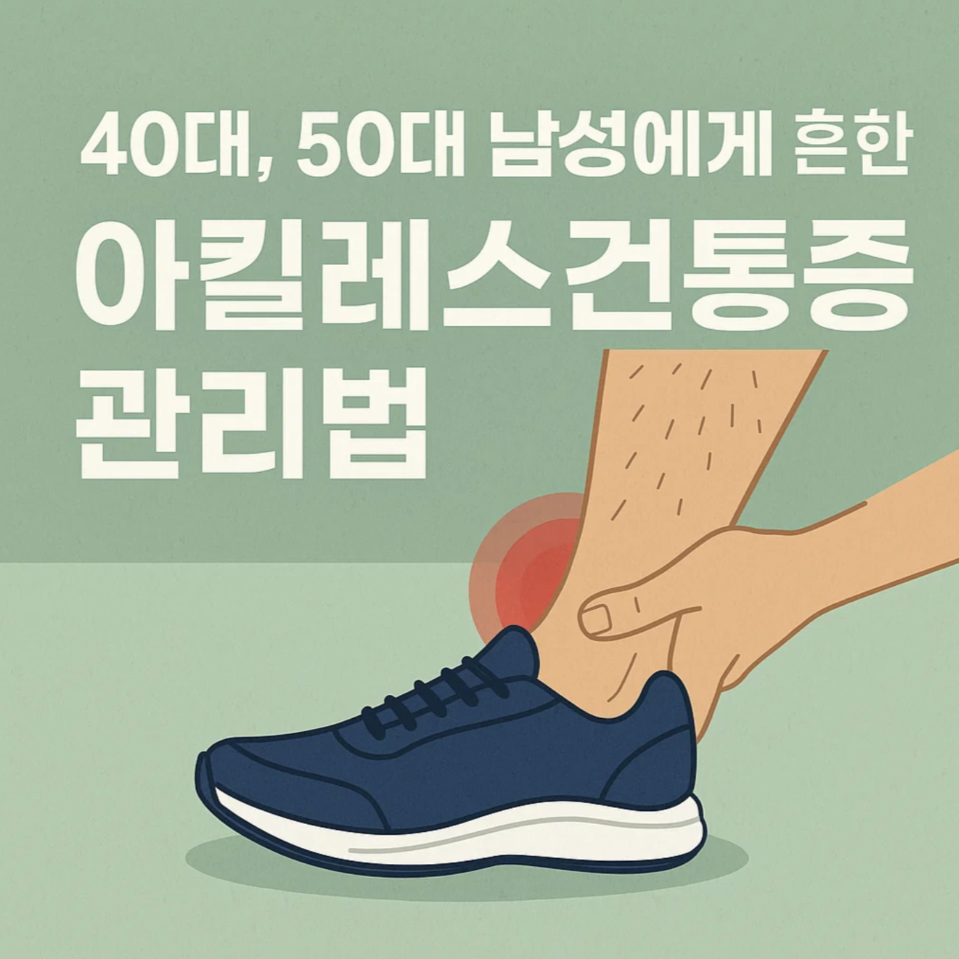 40대, 50대 남성에게 흔한 아킬레스건통증 관리법