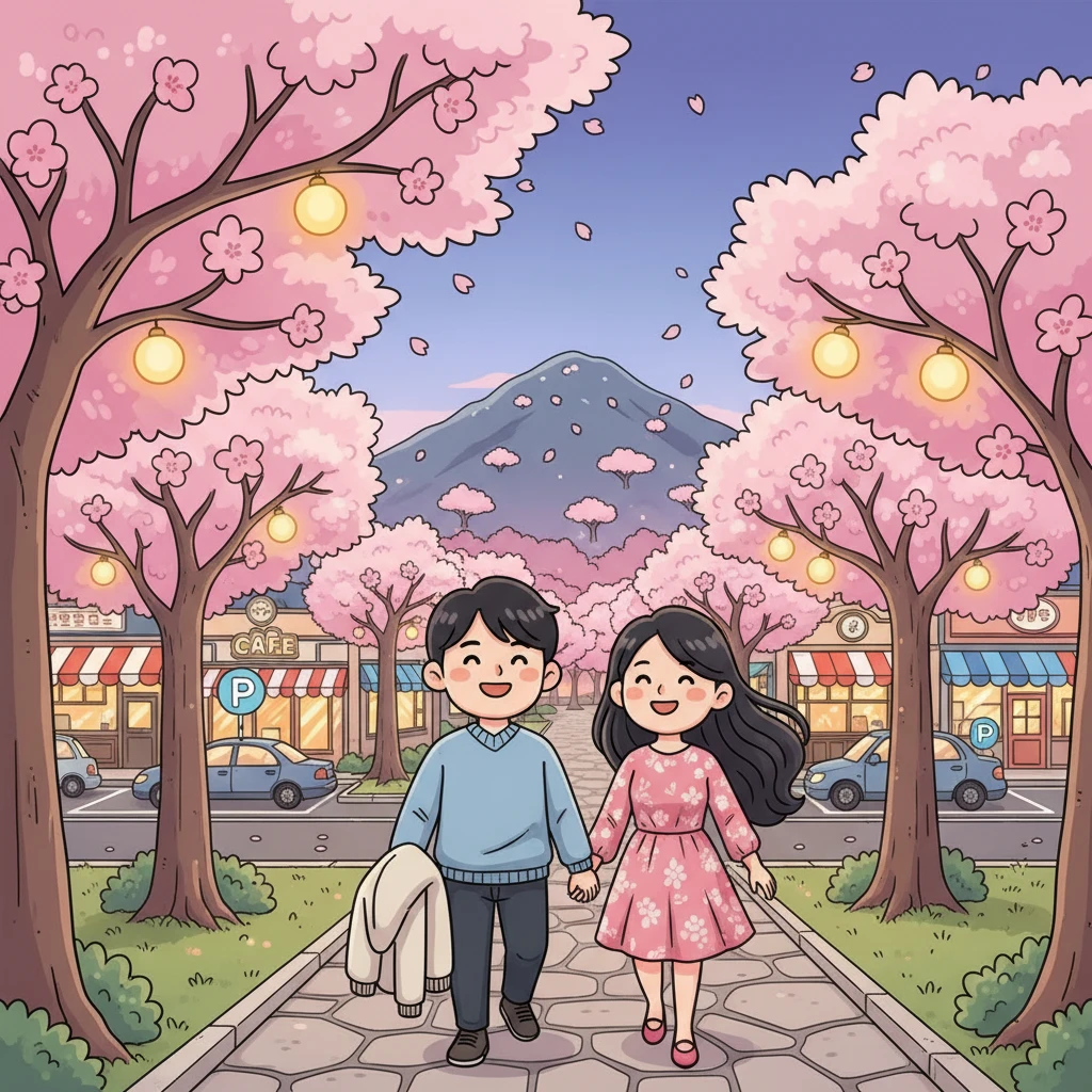 구미 벚꽃 절정 시기 및 금리단길 근..