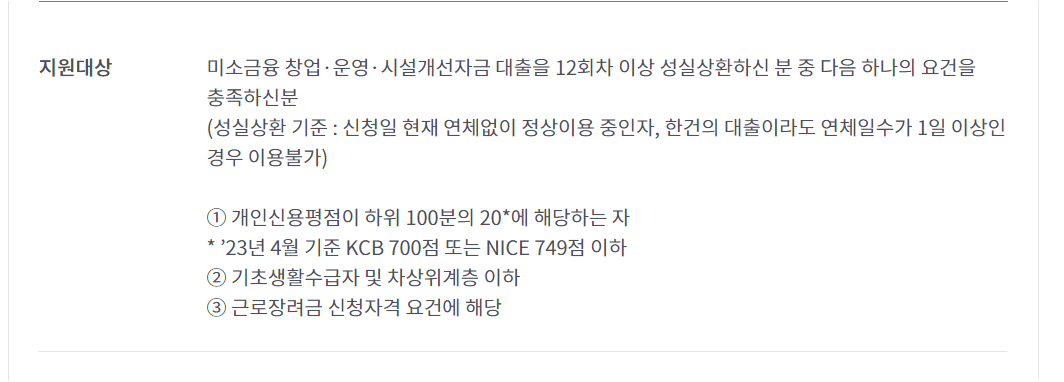 미소 금융 창업운영 자금