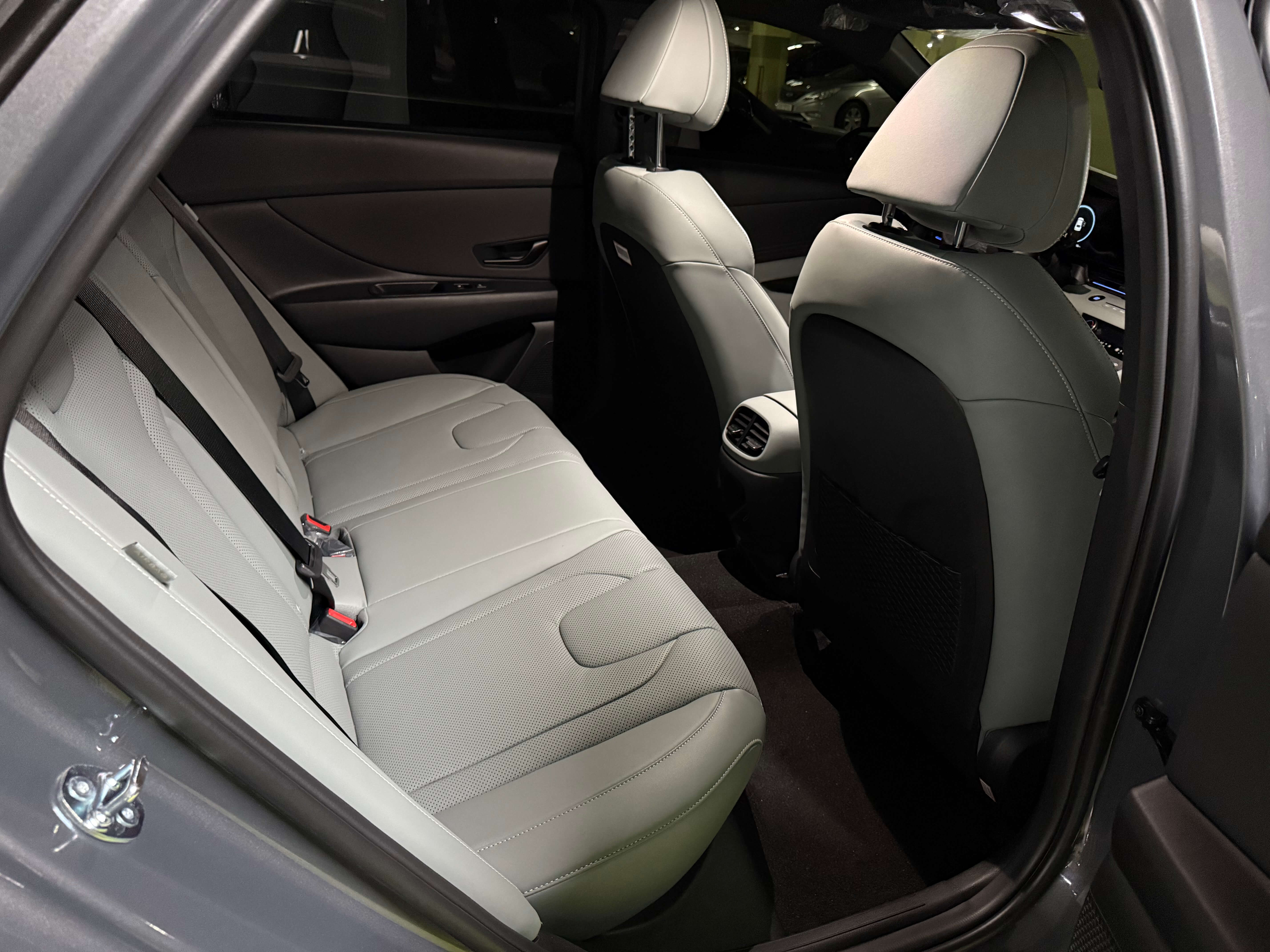 뒷자석 세이지 그린 시트