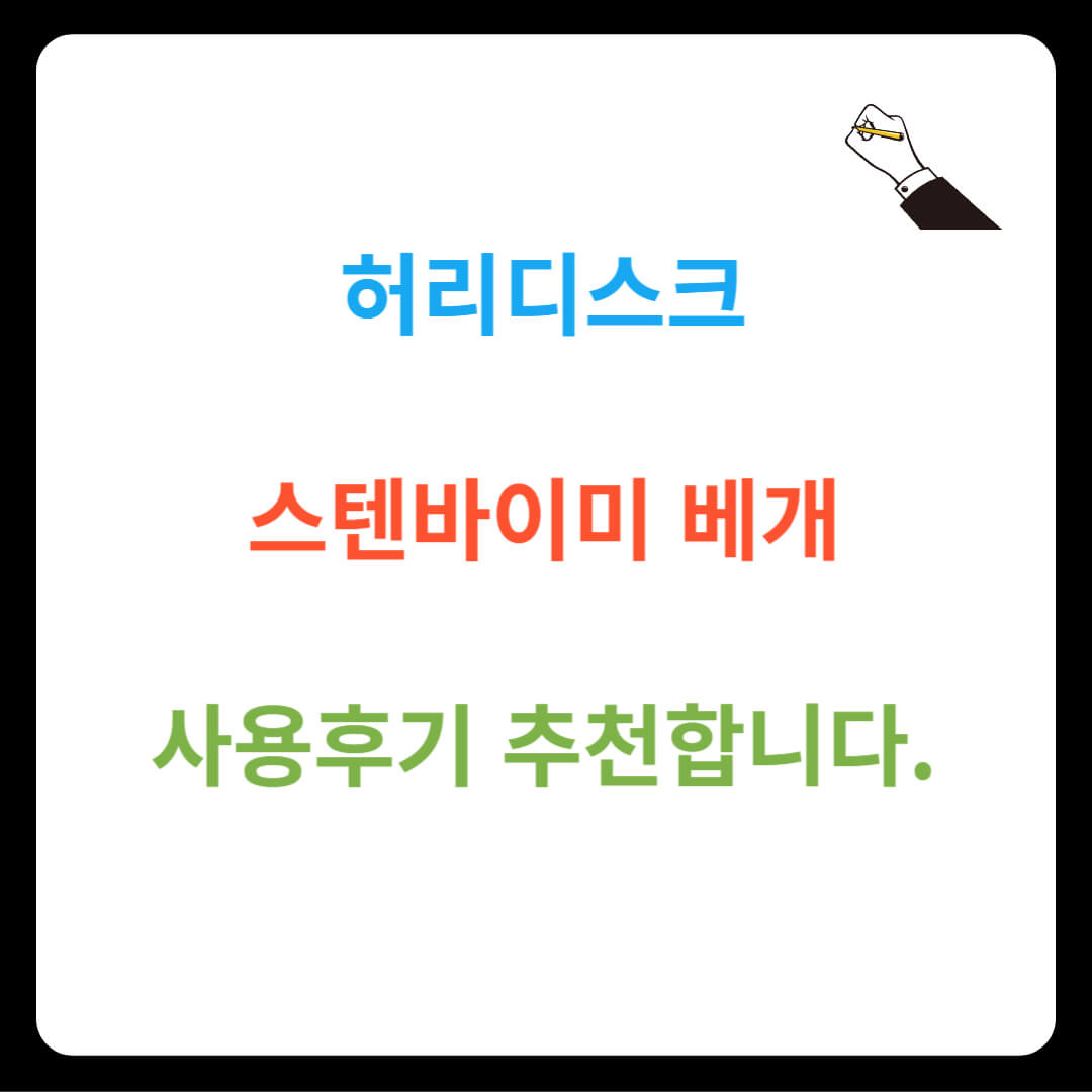 허리디스크 스탠바이미 베개 사용후기 추천