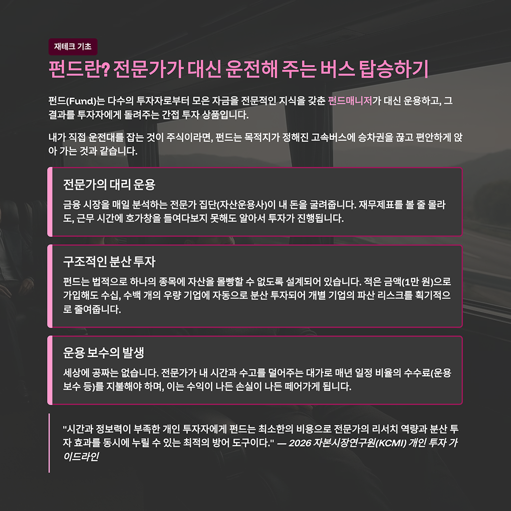 펀드란? 전문가가 대신 운전해 주는 버스 탑승하기