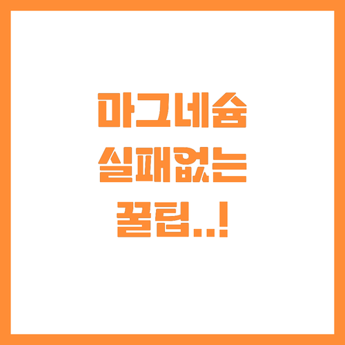 마그네슘 영양제 실패 없이 고르는 형..