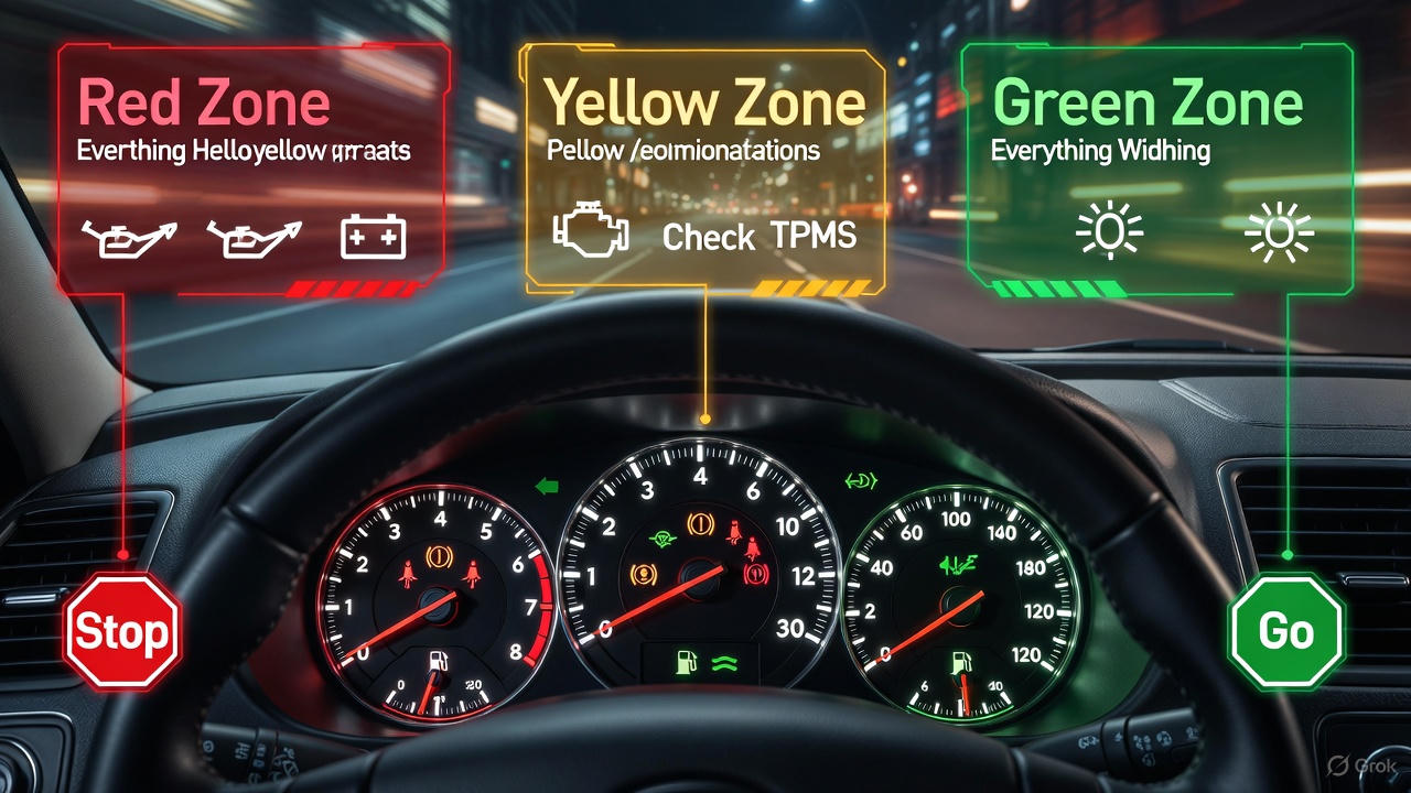 자동차 경고등 관련 사진